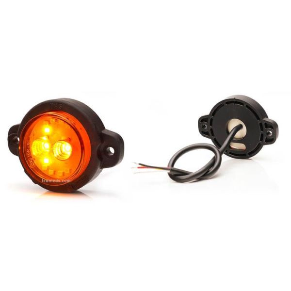 Mini feu arrière LED rond et homologué avec 3 fonctions 12V 24V Was 1531 R S1 2A | leonleds