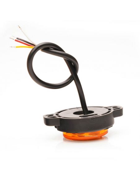 Mini feu arrière LED rond et homologué avec 3 fonctions 12V 24V Was 1531 R S1 2A | leonleds