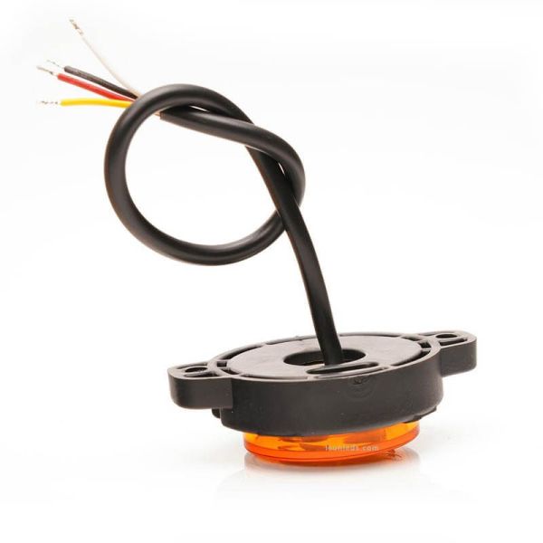 Mini Piloto LED trasero redondo y homologado con 3 funciones 12V 24V Was 1531 R S1 2A | LeonLeds