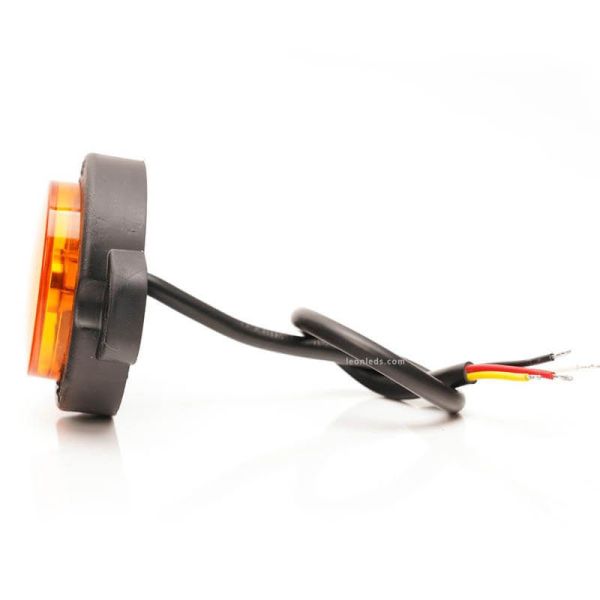 Mini Piloto LED trasero redondo y homologado con 3 funciones 12V 24V Was 1531 R S1 2A | LeonLeds