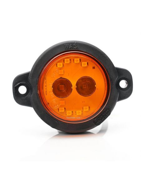 Mini feu arrière LED rond et homologué avec 3 fonctions 12V 24V Was 1531 R S1 2A | leonleds