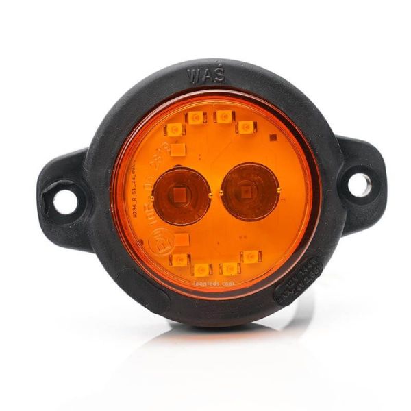 Mini Piloto LED trasero redondo y homologado con 3 funciones 12V 24V Was 1531 R S1 2A | LeonLeds