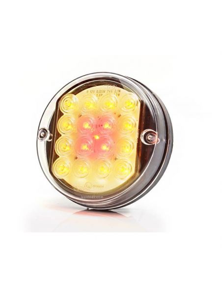 Piloto LED Redondo pequeño 3 Funciones 12/24V Ø 11,5Cm 214 Was | LeonLeds