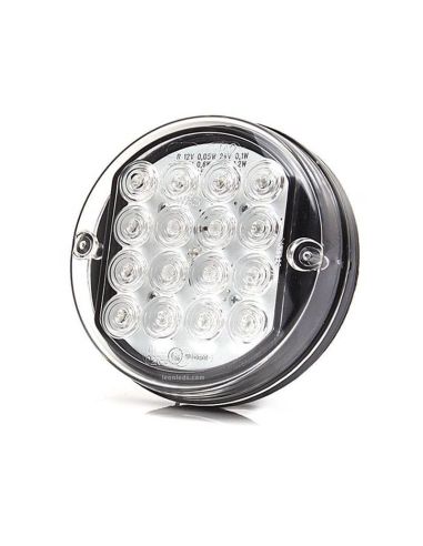 Piloto LED Redondo pequeño 3 Funciones 12/24V Ø 11,5Cm 214 Was | LeonLeds