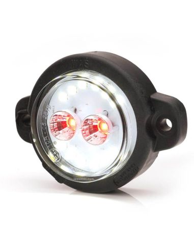 Apoio Lateral 2 parafusos Luz LED com farol de nevoeiro e marcha-atrás redonda e homologada com 2 funções Was | leonleds