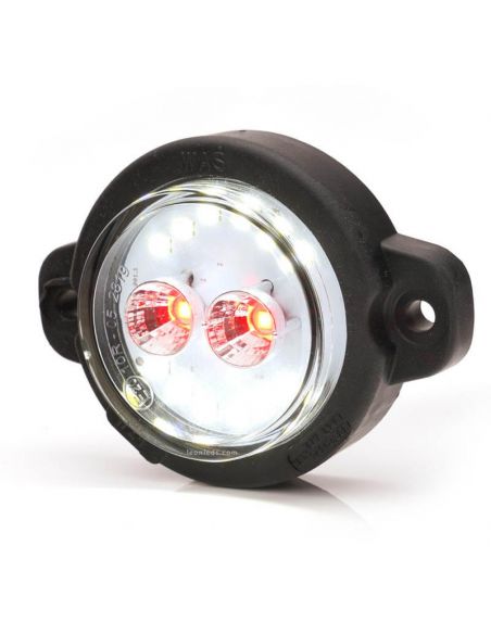 Lateral Soporte 2 tornillos Piloto LED con luz de niebla y marcha atras redondo y homologado con 2 funciones Was | LeonLeds