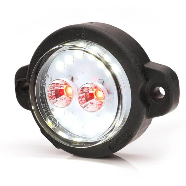 Lateral Soporte 2 tornillos Piloto LED con luz de niebla y marcha atras redondo y homologado con 2 funciones Was | LeonLeds