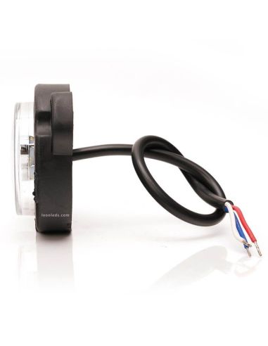 Apoio Lateral 2 parafusos Luz LED com farol de nevoeiro e marcha-atrás redonda e homologada com 2 funções Was | leonleds