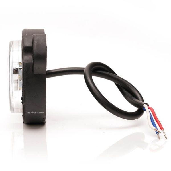 Support latéral 2 vis feu LED avec feu antibrouillard et marche arrière rond et homologué avec 2 fonctions Was | leonleds