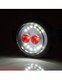 Piloto LED con luz de niebla y marcha atras redondo y homologado con 2 funciones Was | LeonLeds