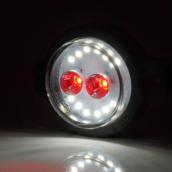 Feu arrière à LED rond et homologué avec feu antibrouillard et marche arrière à 2 fonctions Was | leonleds