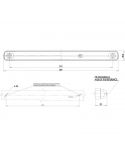 Dimensiones de Barra Intermitente Dinamico Neon LED 12V 24V 1217DD W173DD Codigo 2A | LeonLeds