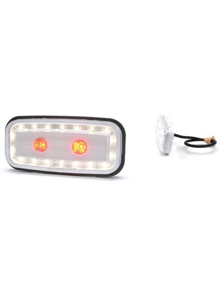 Trasera Piloto LED rectangular con luz de marcha atrás y Antiniebla 1481 AR  F 2V 24V Was | LeonLeds