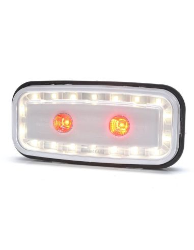 Piloto LED rectangular con luz de marcha atrás y Antiniebla 1481 AR  F 2V 24V Was | LeonLeds