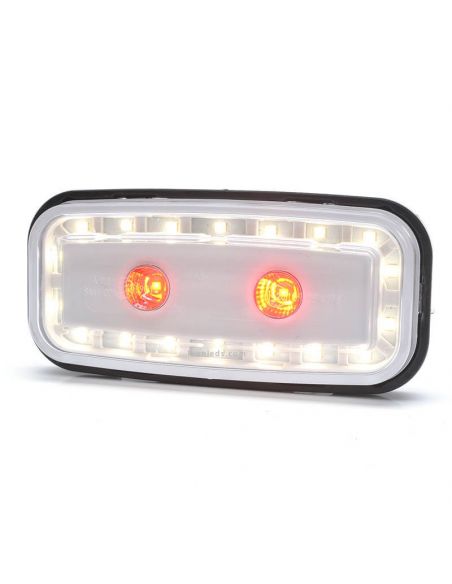 Farol LED retangular com farol de ré e neblina 1481 AR F 2V 24V Was | leonleds