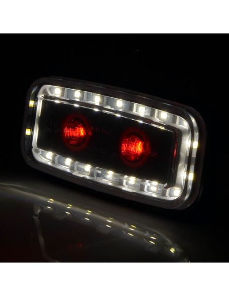 Luz traseira retangular de LED com luz de ré e farol de neblina 1481 AR F 2V 24V Was | leonleds