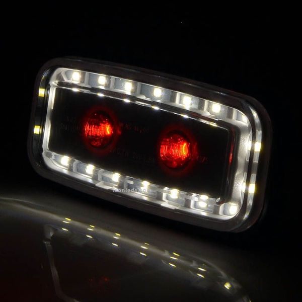 Trasera Piloto LED rectangular con luz de marcha atrás y Antiniebla 1481 AR  F 2V 24V Was | LeonLeds