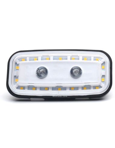 Piloto LED rectangular con luz de marcha atrás y Antiniebla 1481 AR  F 2V 24V Was | LeonLeds