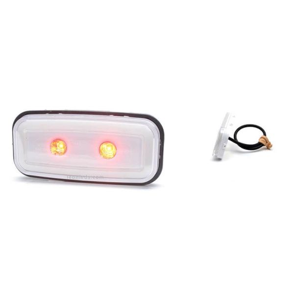 Piloto LED rectangular trasero de Antiniebla 1481 F 12V 24V Was | LeonLeds