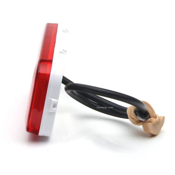 Dimensiones de Piloto LED Rectangular Antiniebla Trasera Tulipa Roja 1481 KR F 12V 24V Was | LeonLeds