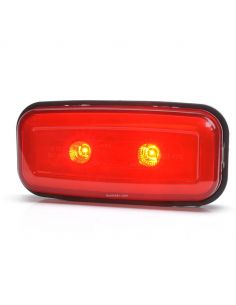 Lâmpada de neblina traseira LED retangular Abajur vermelho 1481 KR F 12V 24V Was | leonleds