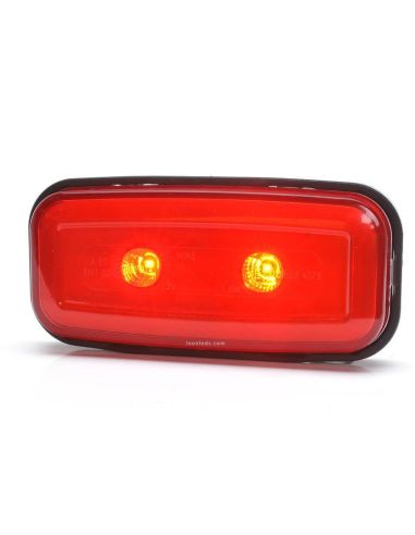 Piloto LED Rectangular Antiniebla Trasera Tulipa Roja 1481 KR F 12V 24V Was | LeonLeds