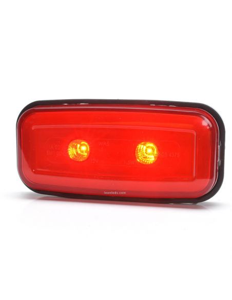 Feu antibrouillard arrière LED rectangulaire Abat-jour rouge 1481 KR F 12V 24V Was | leonleds