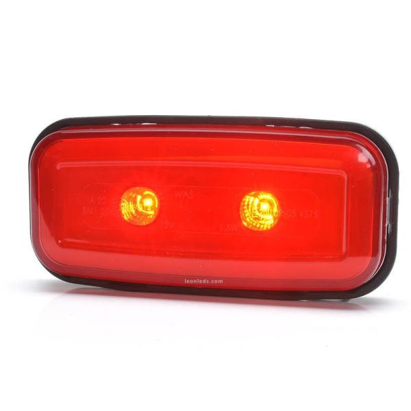 Piloto LED Rectangular Antiniebla Trasera Tulipa Roja 1481 KR F 12V 24V Was | LeonLeds