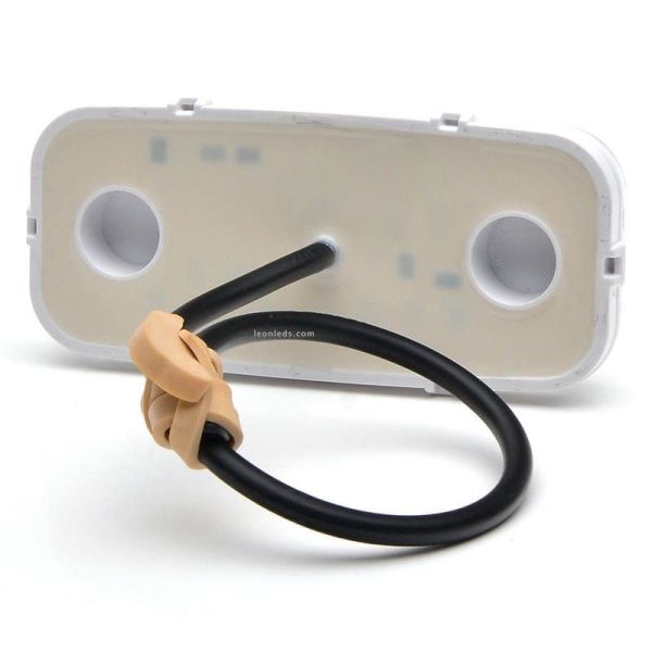 Dimensions du feu antibrouillard arrière LED rectangulaire abat-jour rouge 1481 KR F 12V 24V Was | leonleds