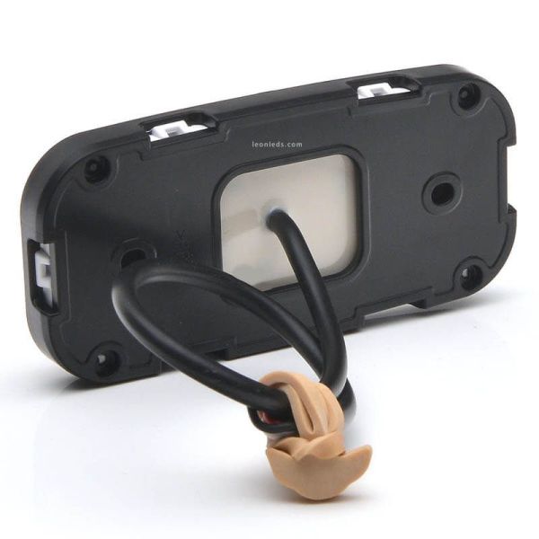 Dimensions du feu antibrouillard arrière LED rectangulaire abat-jour rouge 1481 KR F 12V 24V Was | leonleds