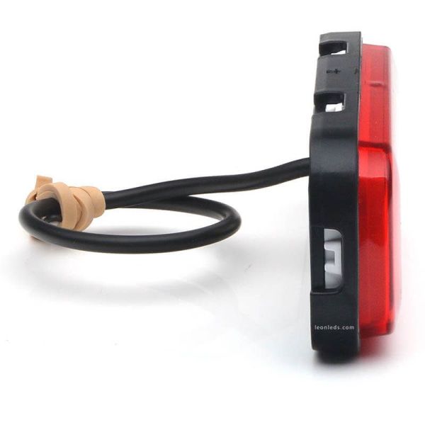 Dimensiones de Piloto LED Rectangular Antiniebla Trasera Tulipa Roja 1481 KR F 12V 24V Was | LeonLeds