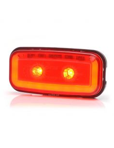 Feu LED rectangulaire avec position Tulia rouge et feu antibrouillard arrière 1481 KR RF 12V 24V Was | leonleds