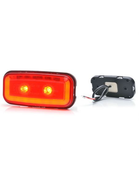 Piloto LED Rectangular con Tulia Roja Luz de Posición y Antiniebla Trasera 1481 KR R F 12V 24V Was | LeonLeds