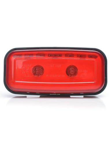 Piloto LED Rectangular con Tulia Roja Luz de Posición y Antiniebla Trasera 1481 KR R F 12V 24V Was | LeonLeds