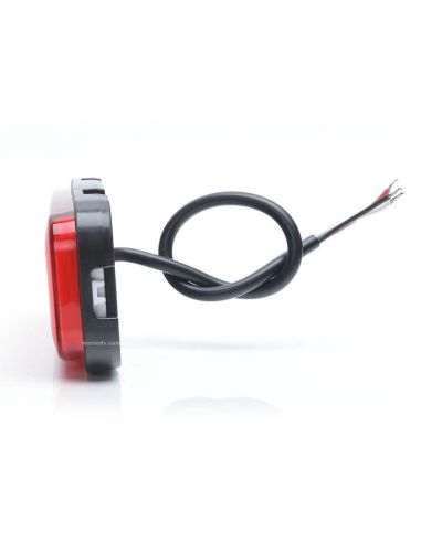 Feu LED rectangulaire avec position Tulia rouge et feu antibrouillard arrière 1481 KR RF 12V 24V Was | leonleds