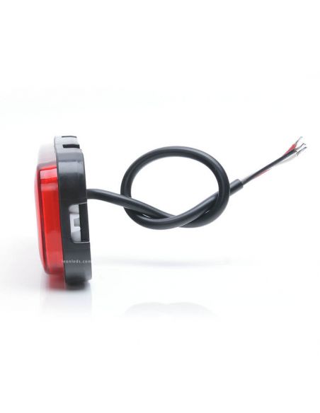 Piloto LED Rectangular con Tulia Roja Luz de Posición y Antiniebla Trasera 1481 KR R F 12V 24V Was | LeonLeds