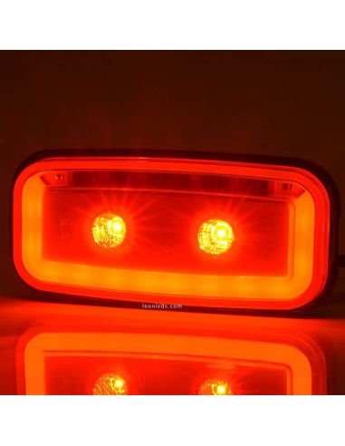 Lanterna traseira em LED com luz de posição e farol de nevoeiro traseiro 1481 RF 12V 24V Was | leonleds