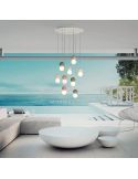 Candeeiro pendente com 9 luzes redondas Galaxy 9xE27 Leónleds Iluminación