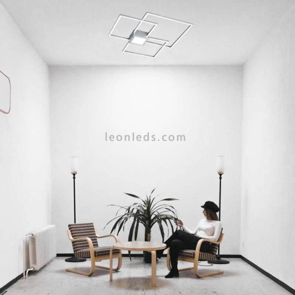 Luminária de teto LED regulável Hydra disponível em branco Trio Lighting