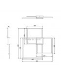 Plafón LED regulable Hydra disponible en blanco dimensiones