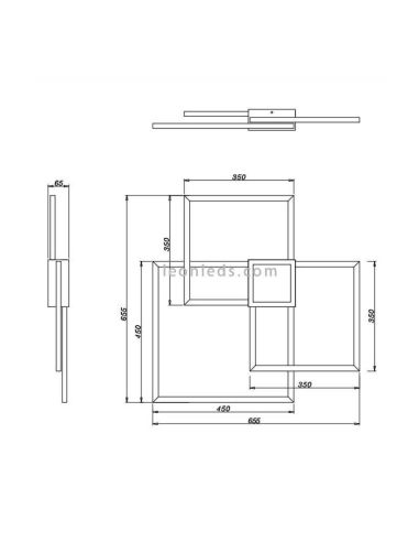 Plafonnier LED Hydra dimmable disponible en dimensions blanches