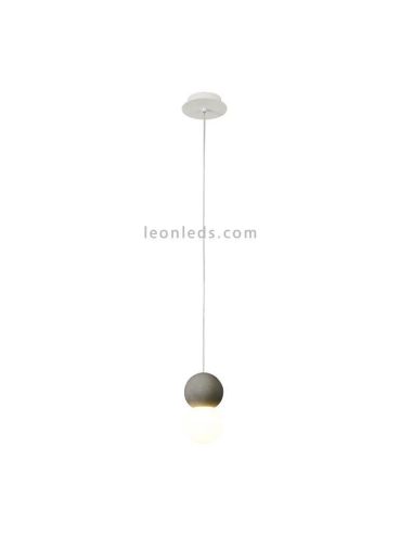 Lámpara de techo Galaxia con colgante redondo individual gris