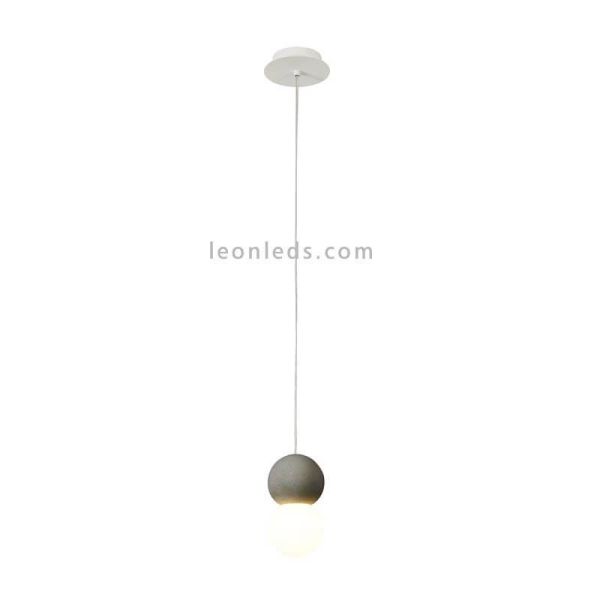 Lámpara de techo Galaxia con colgante redondo individual gris