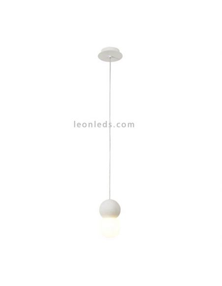 Lámpara de techo Galaxia con colgante redondo individual blanca