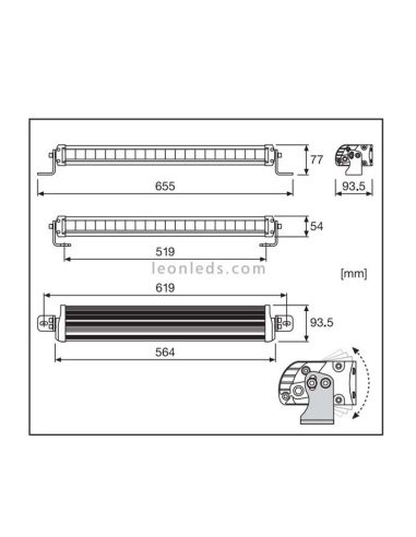 Barra de LED de longo alcance LightBar FX500-CB SM Osram