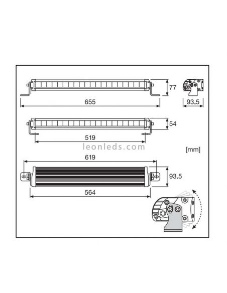 Barra LED largo alcance LightBar FX500-CB SM Osram