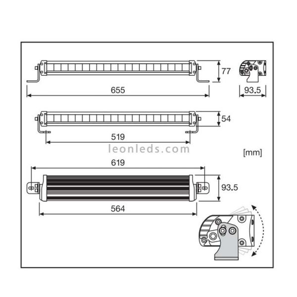 Barra de LED de longo alcance LightBar FX500-CB SM Osram