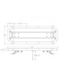 Dimensiones de Mini Puente luminoso LED ambar Homologado con mando 622mm 24,5'' Gama Premium Agropar | LeonLeds