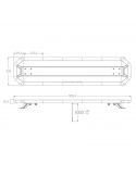 Dimensiones de Puente LED ambar Homologado con mando 1082mm 42'' Gama Premium 174W Agropar | LeonLeds