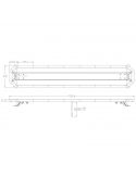Dimensiones de Puente LED ambar Homologado con Control Wireless 1235mm 48'' Gama Premium Agropar | LeonLeds